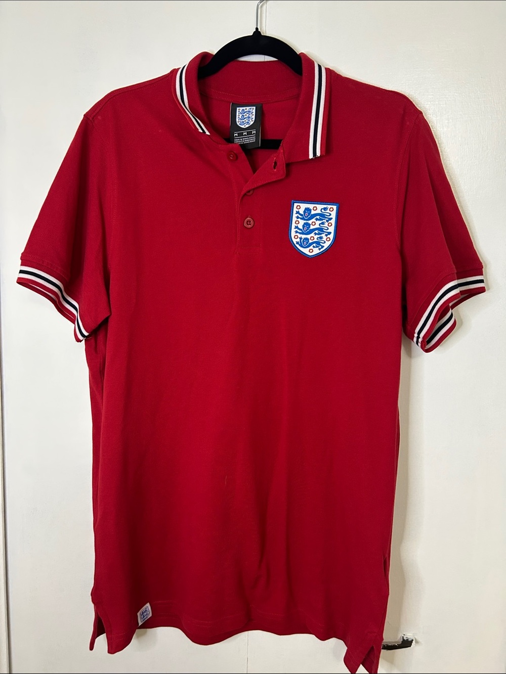 England Crest Red Polo Shirt - Men